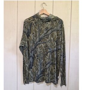 Drake Waterfowl Mossy Oak Tree Camo Bamboo Hoodie Mens XL Long Sleeve